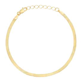 14K Gold Kids Thin Herringbone Bracelet