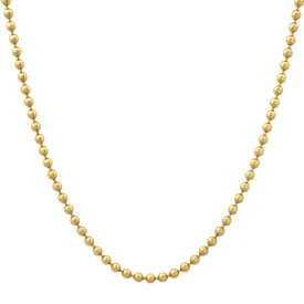 14k Solid 2.5mm Ball Chain Necklace