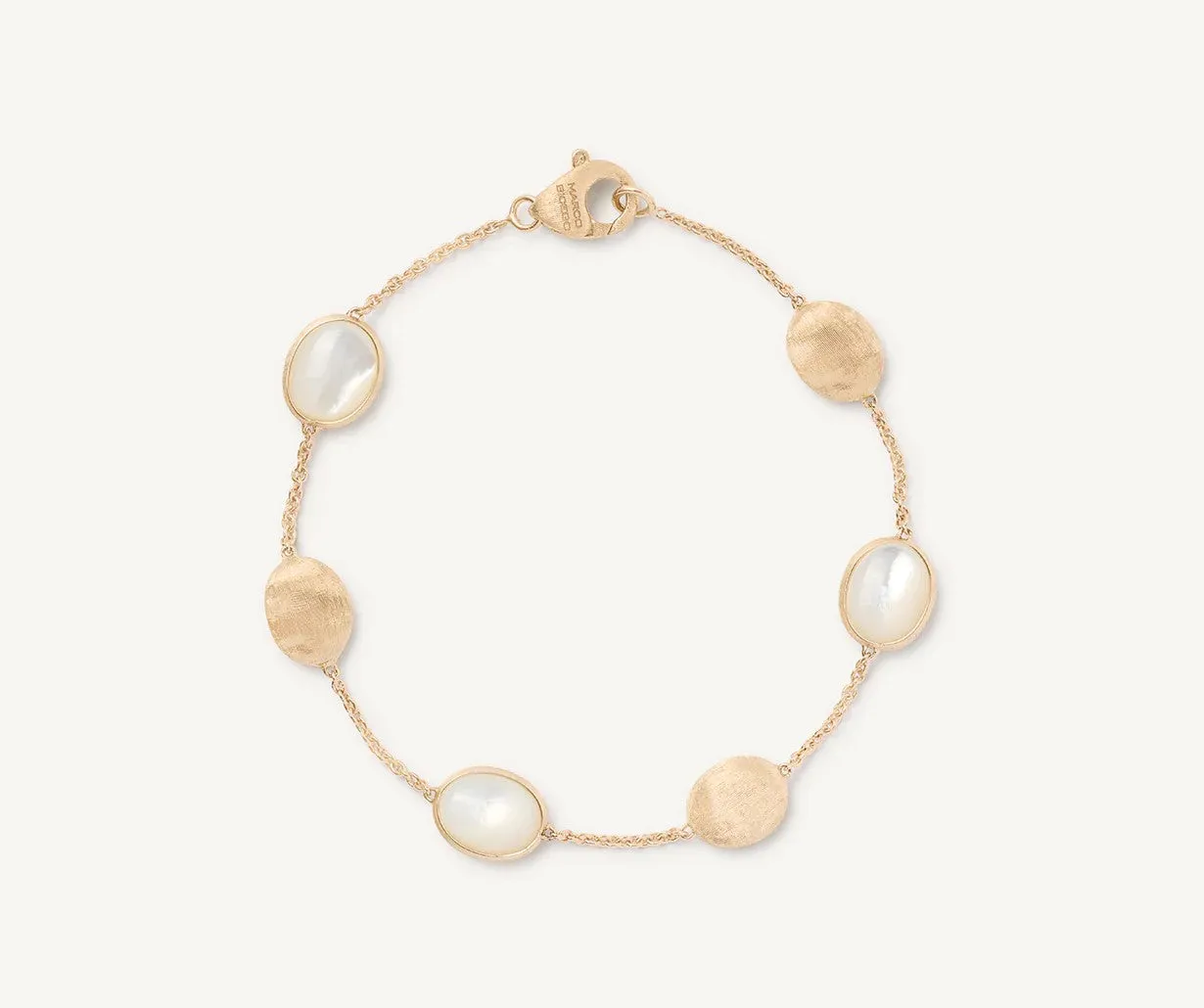 18K YELLOW GOLD MOTHER OF PEARL & GOLD BRACELET FROM THE SIVIGLIA COLLECTION