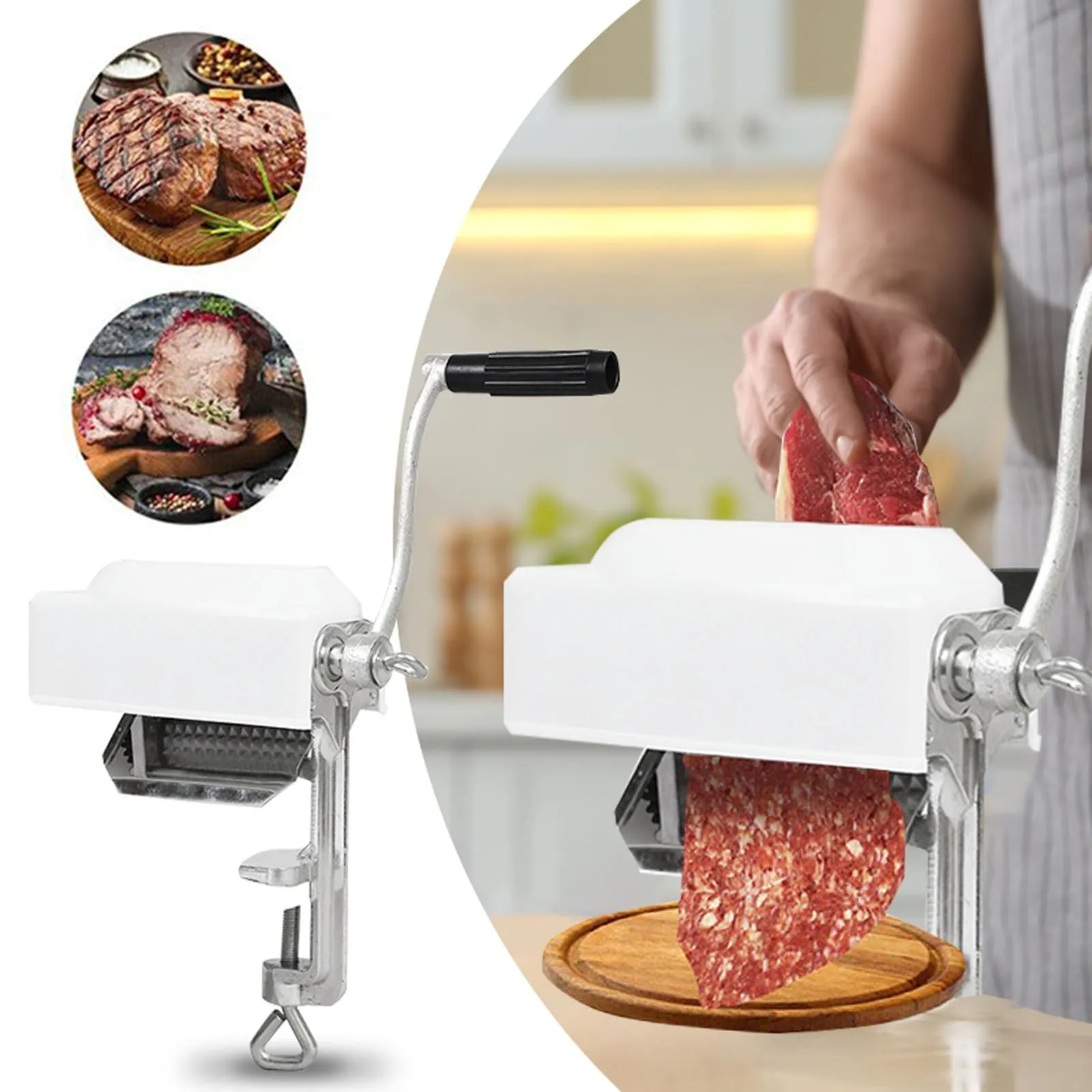 1pc Heavy Duty Steak Flatten Meat Cuber Manual Meat Stand Hand Mixer Mixer Handheld under Counter Ice compatible with Machine Kitchen Aid Wooden Chocolate Mixer Whisker Pole Track Wash Basin Stand