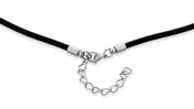 2.0mm Black Rubber Cord w/ Adjustable Clasp