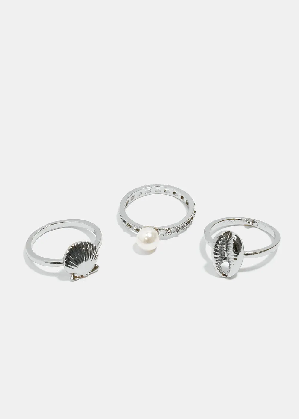 3-piece Shell & Pearl Ring