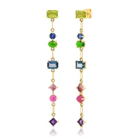 7 Stone Gemfetti Drop Earrings