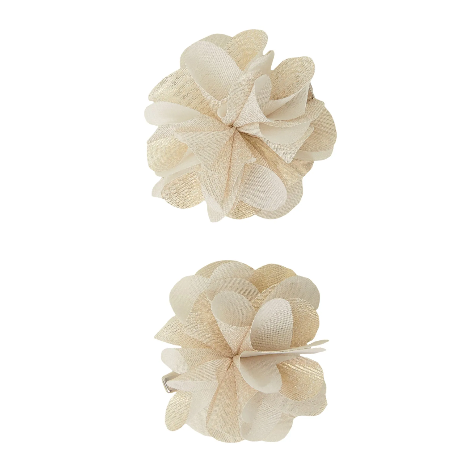 Accessorize London Girl's Gold Sparkle Hair Clips 2-Pack