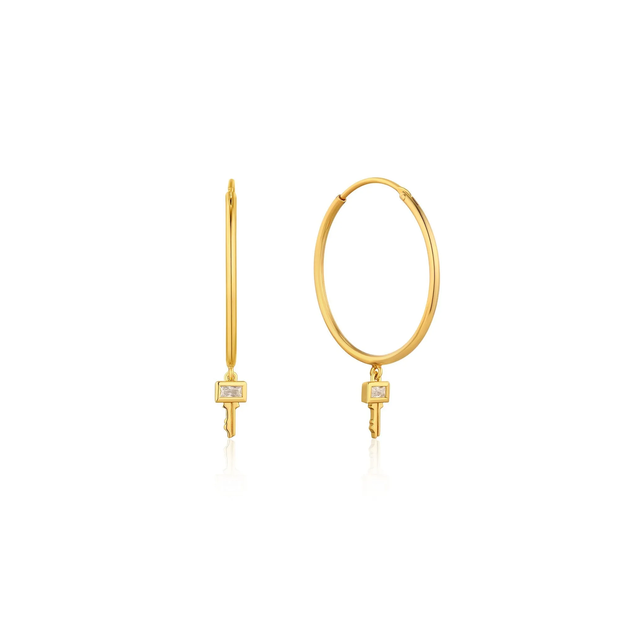 Ania Haie Gold Key Hoop Earrings