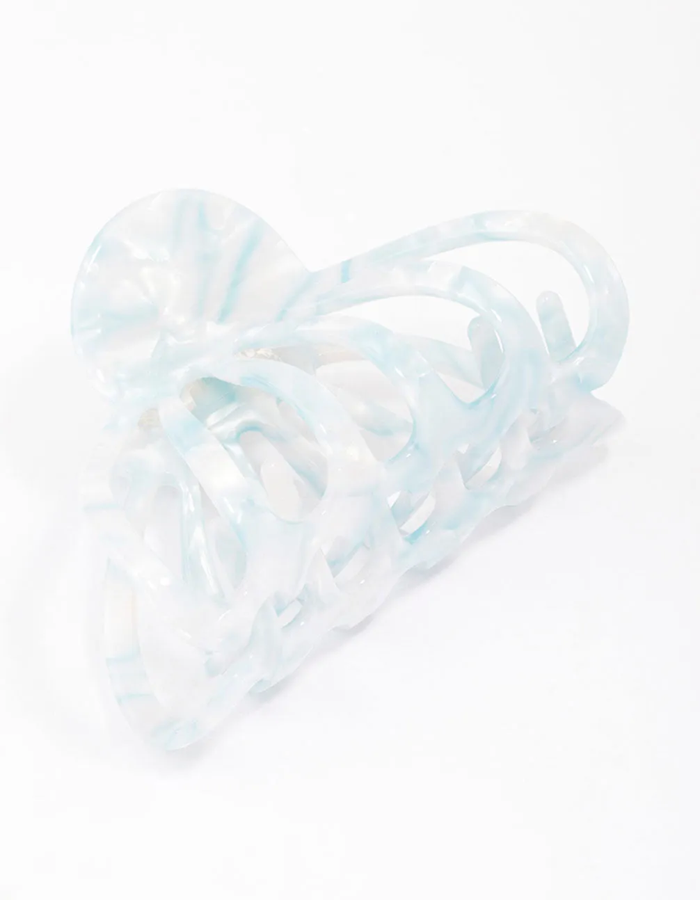 Aqua Marble Wide Hair Claw Clip