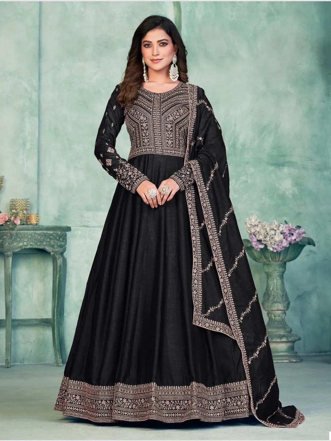 Art Silk Embroidery - Anarkali