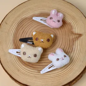 Baby Animal Plush Snap Clip