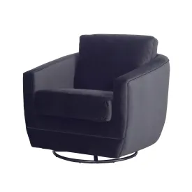 Baltimo Swivel Glider - Velvet Black