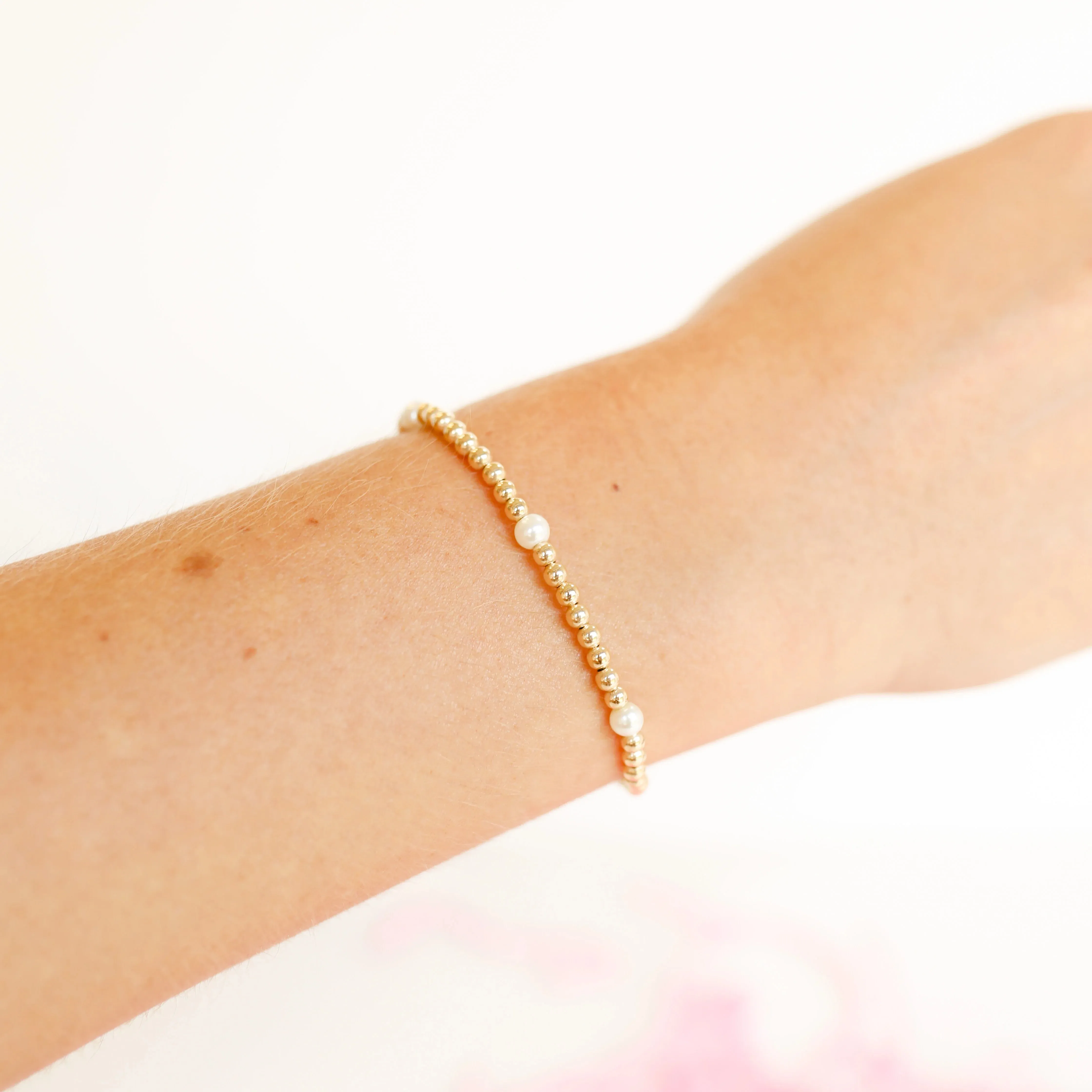 Elegant Gold Madi Beaded Bracelet by Beaded Blondes - Stunning Accessory for Any Occasion