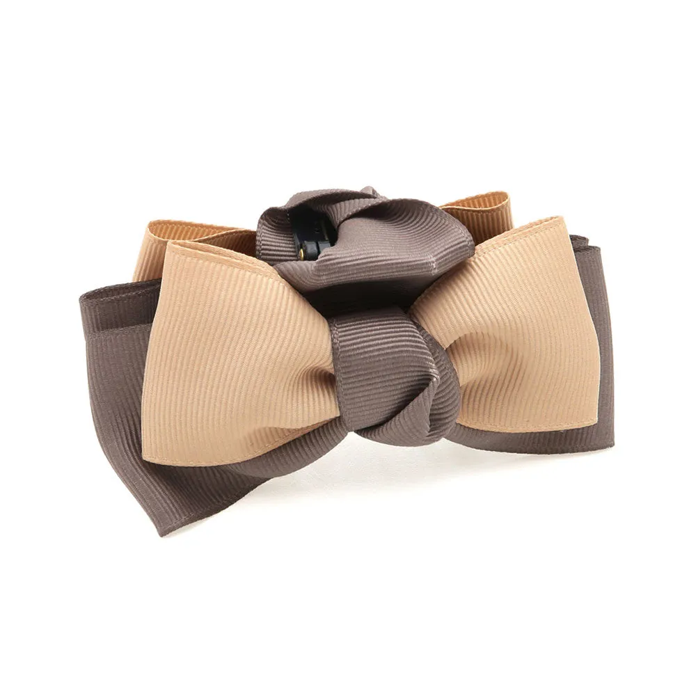 Bicolor Bow Claw Clip