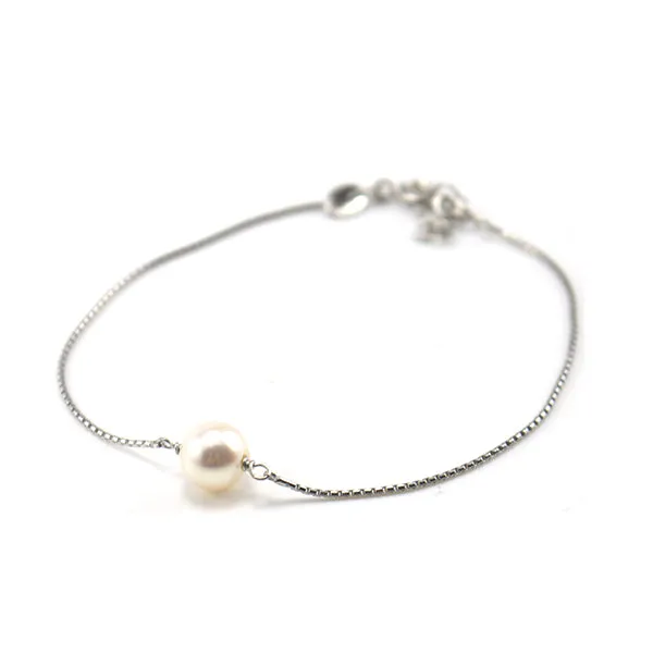 Big Pearl Sterling Silver Bracelet