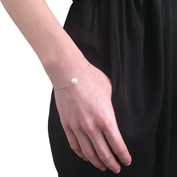 Big Pearl Sterling Silver Bracelet