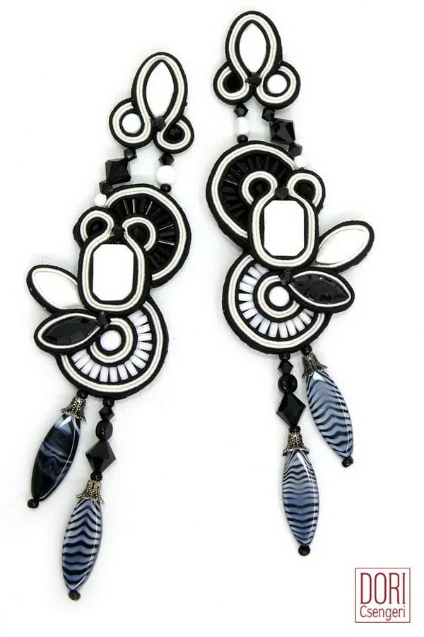 Black & White Statement Earrings