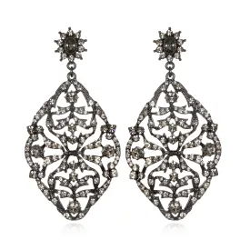 Black Deco Lace Drop Earrings