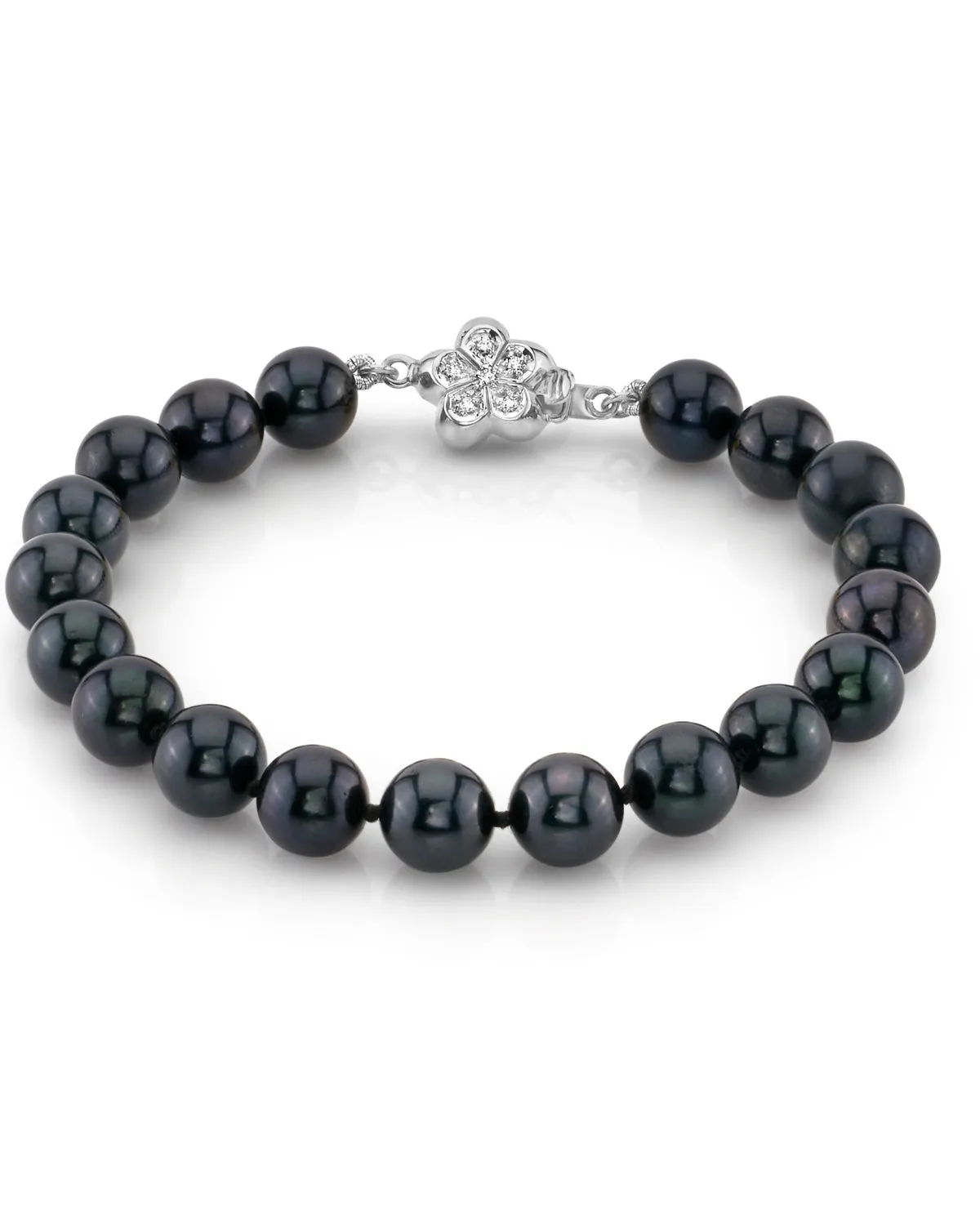 Black Japanese Akoya Pearl Bracelet, 7.5-8.0mm