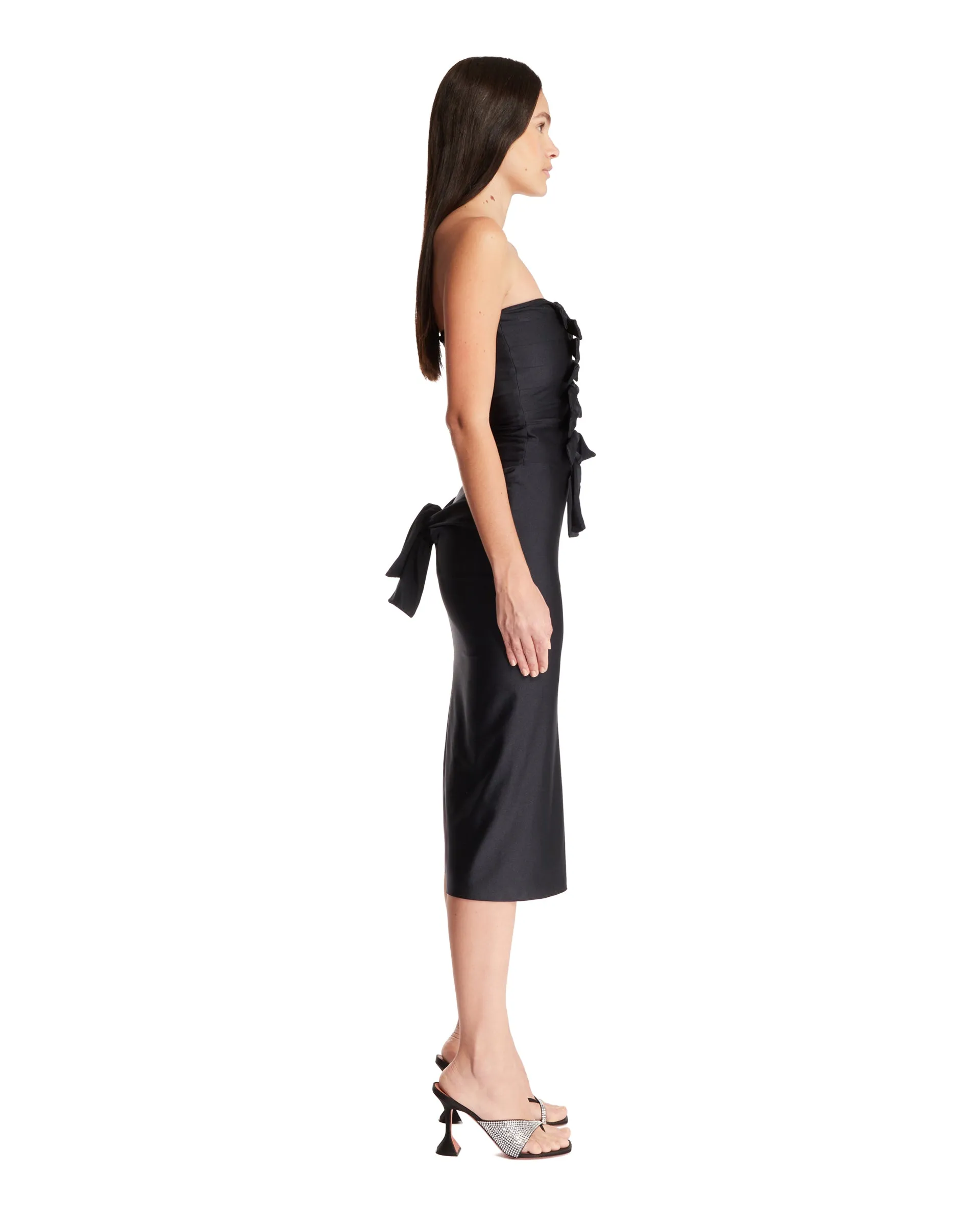 Black Jersey Knot Gala Dress