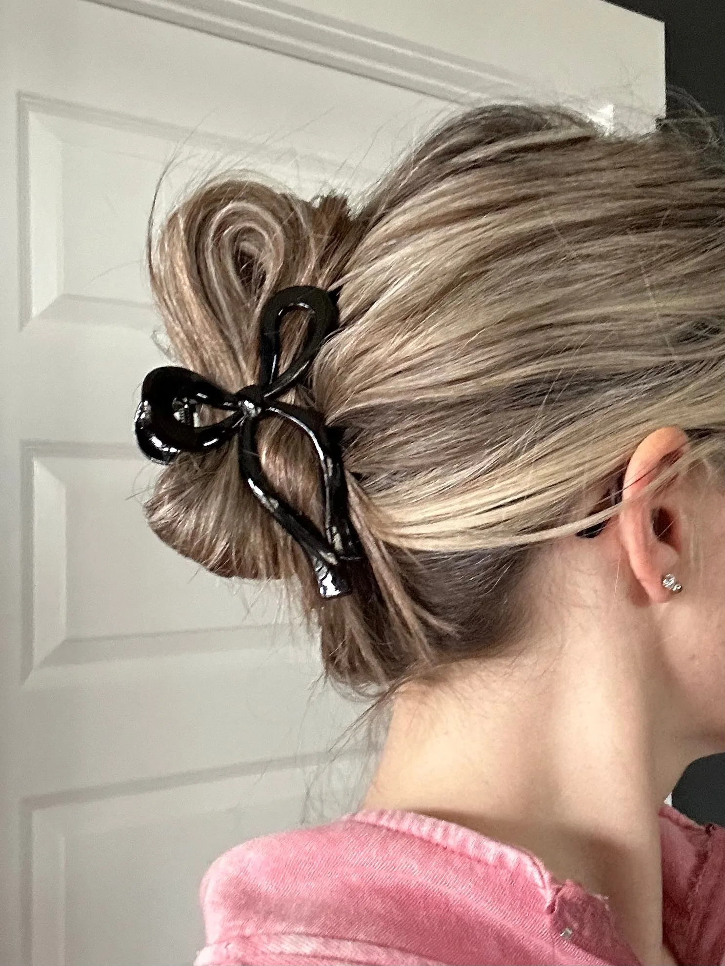 Black Large Bow Hair Clip