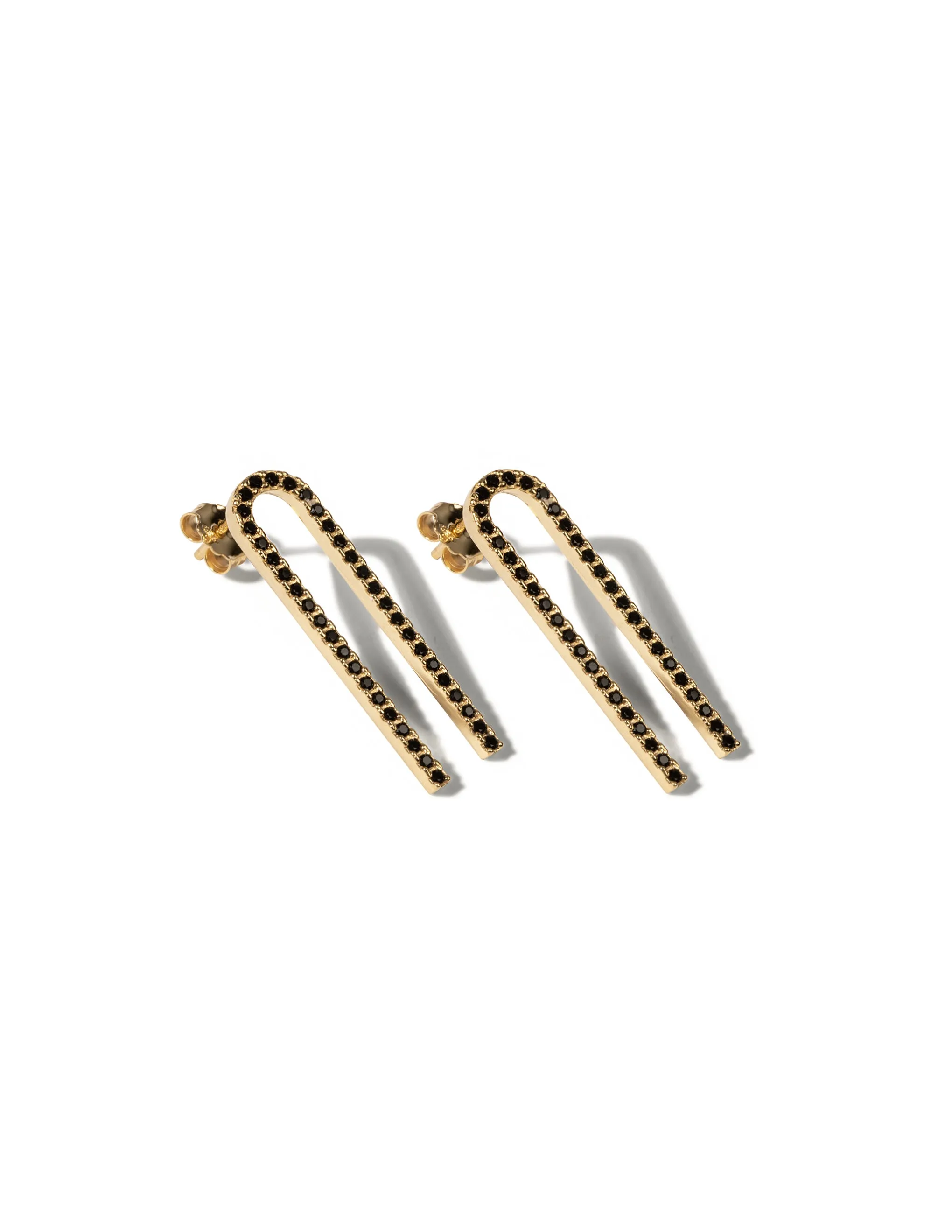 Blake Black Onyx Earrings <br> Gold Vermeil