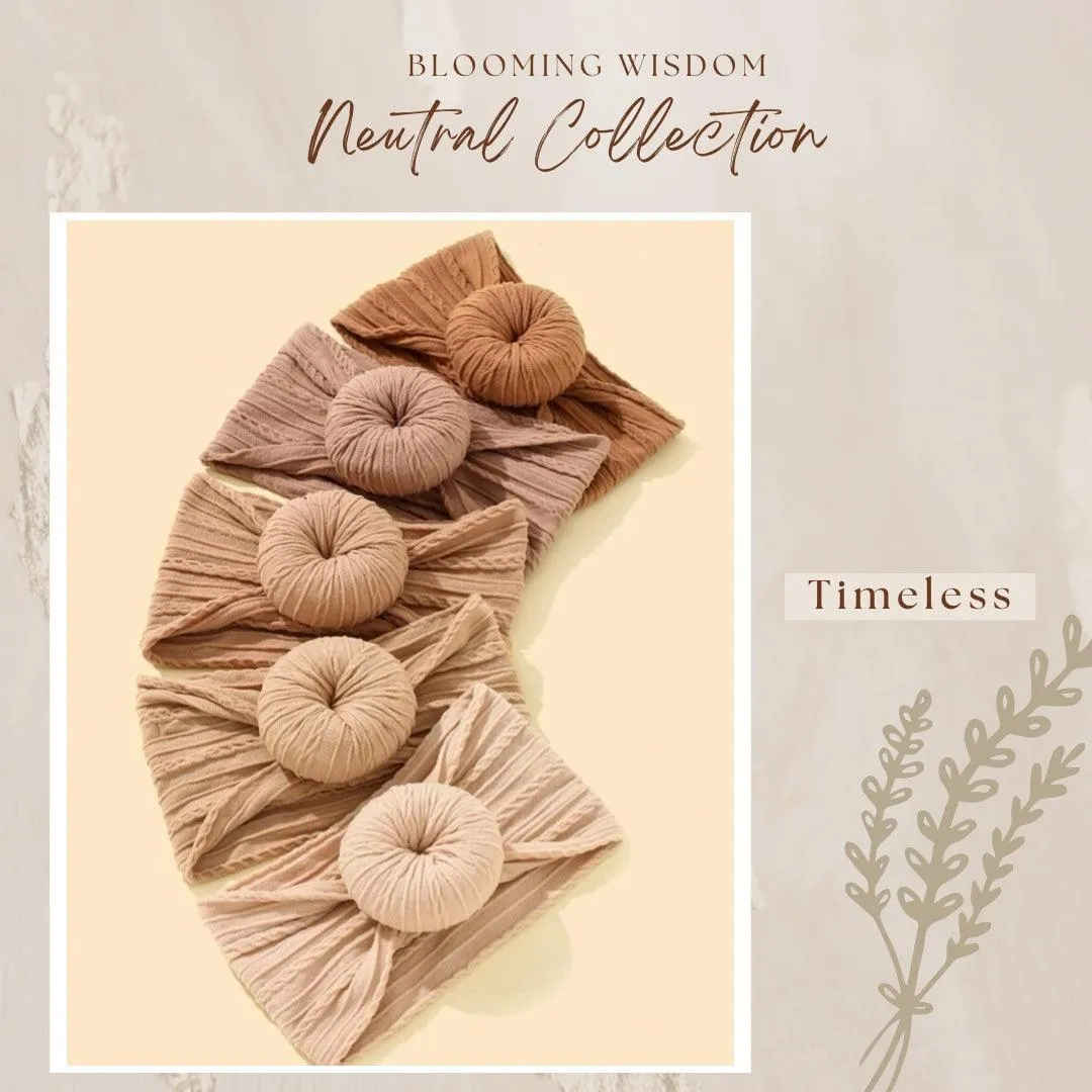 Blooming Wisdom Neutral Collection Headbands - Timeless