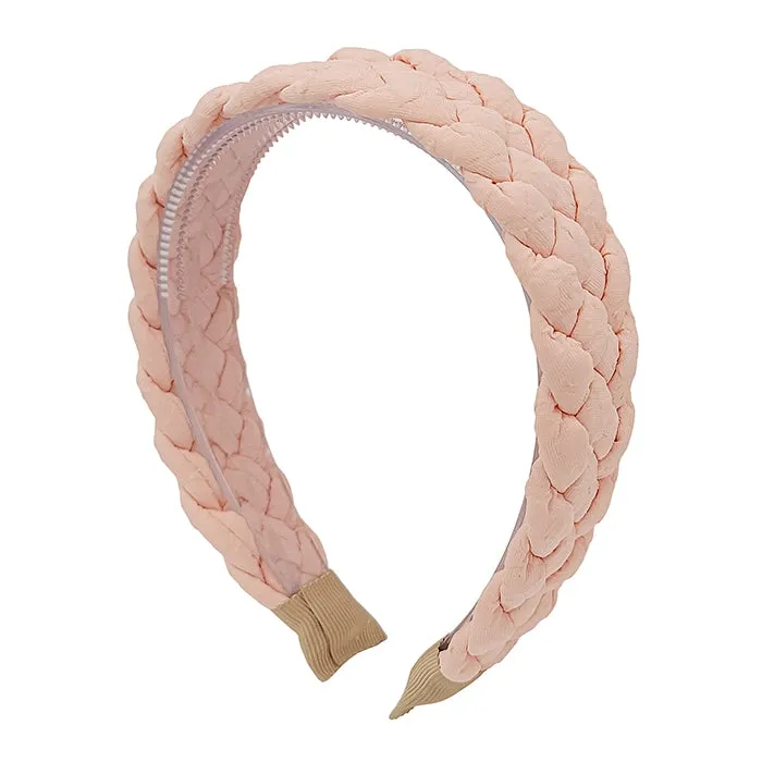 Braided Headband-Light Pink