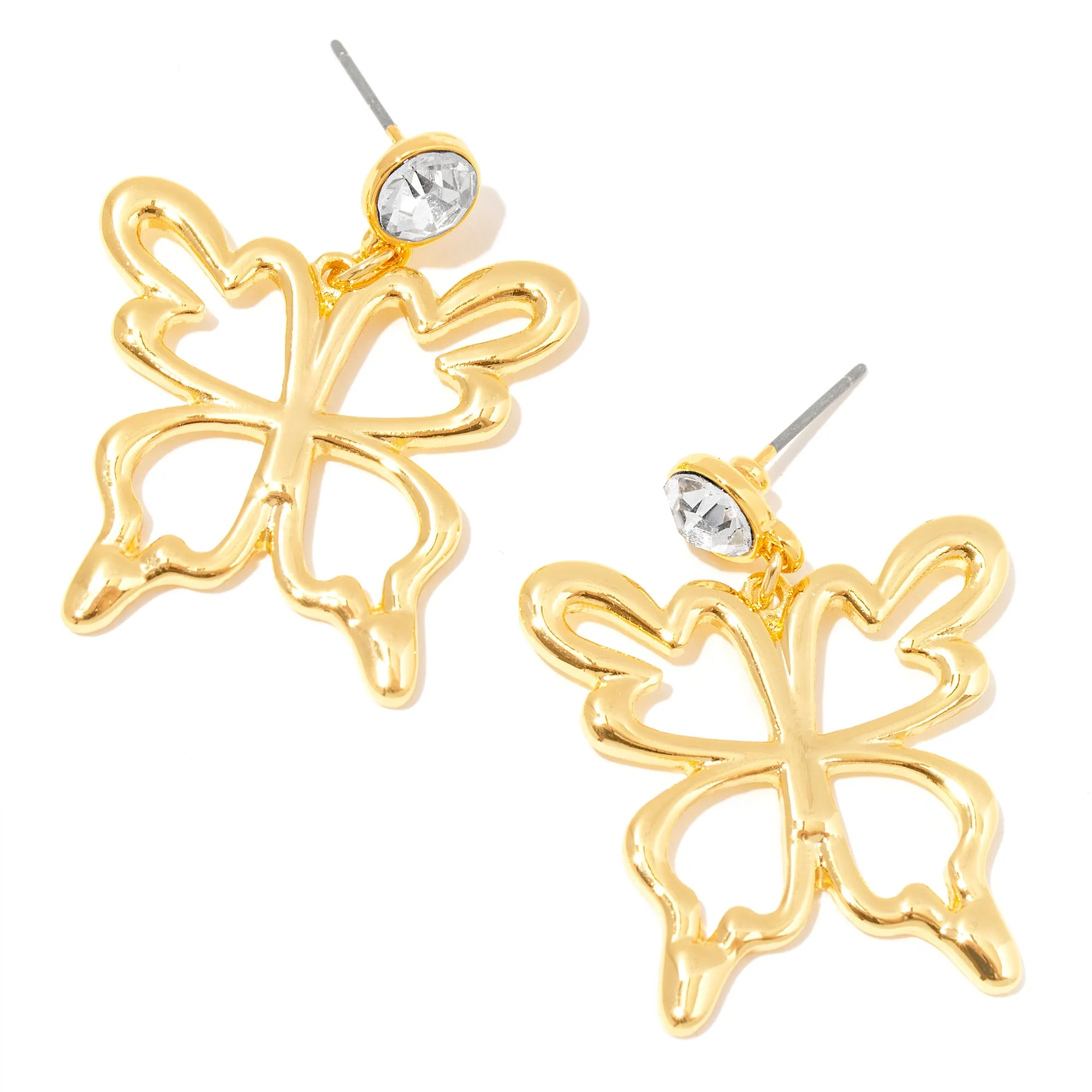 Butterfly Baby Earrings in Gold