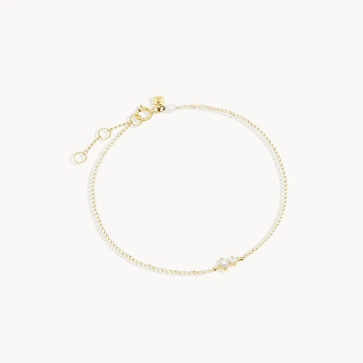 By Charlotte 14k Gold June Pearl Birthstone Bracelet