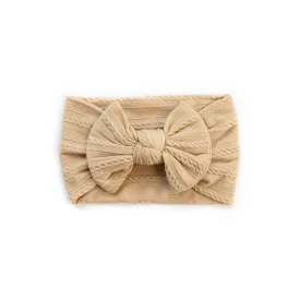 Cable Bow Headband - Wheat