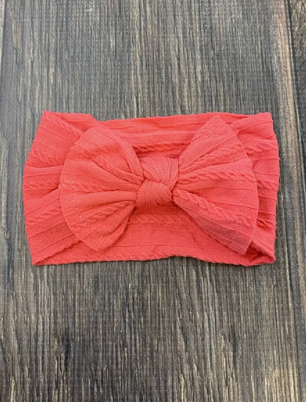 Cable Knit Bow Headband: Sand