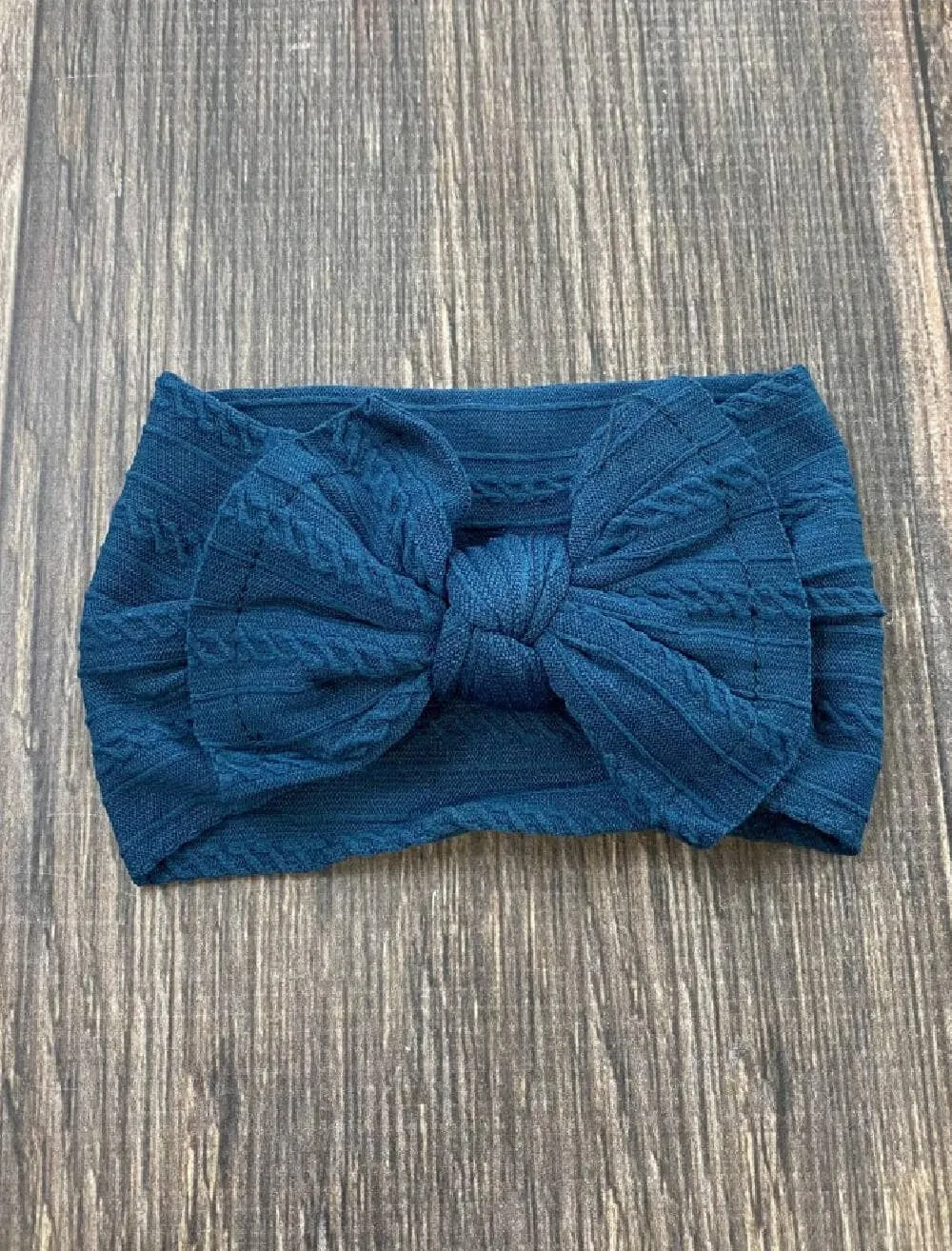 Cable Knit Bow Headband: Sand