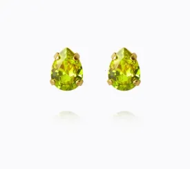 Caroline Svedbom Superpetite Drop Earrings Gold Citrus Green