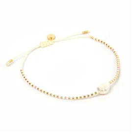 Charlotte Bracelet - White   Pink