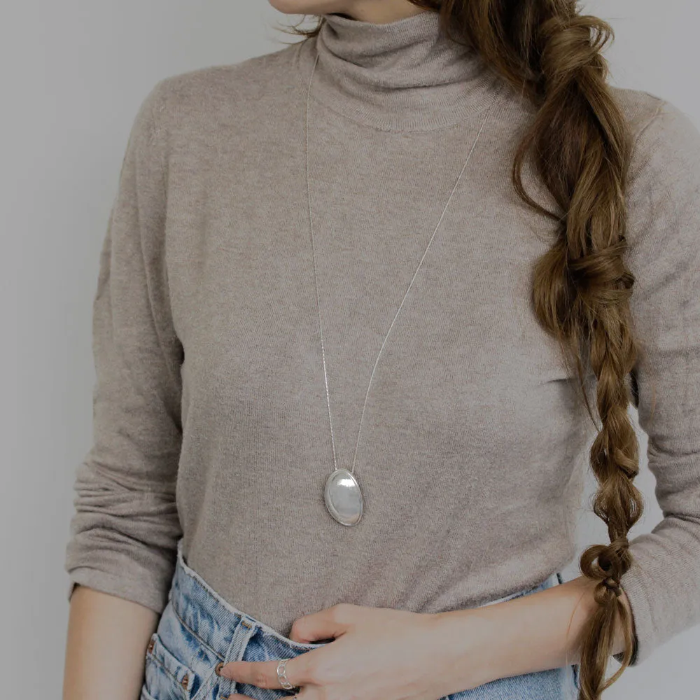 Chunky Oval Long Necklace