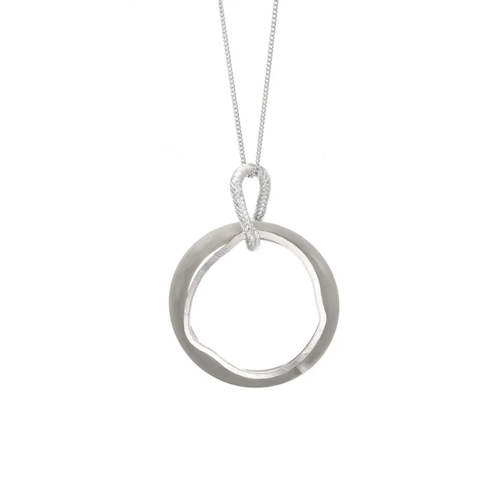 Circle Statement Long Necklace