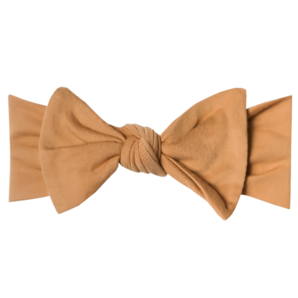 COPPER PEARL KNIT HEADBAND BOW