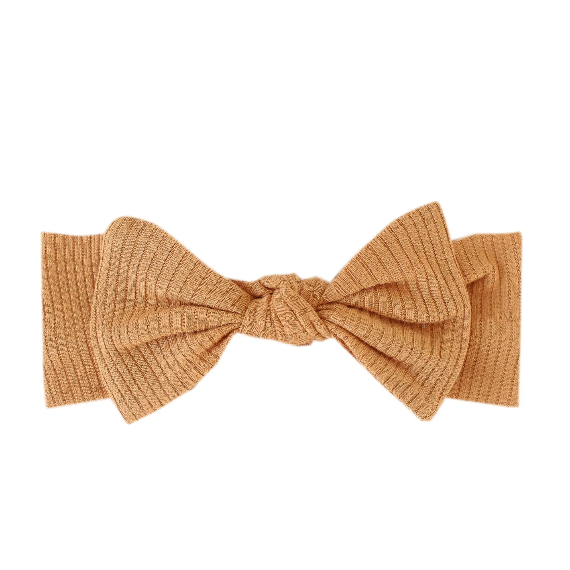 COPPER PEARL KNIT HEADBAND BOW