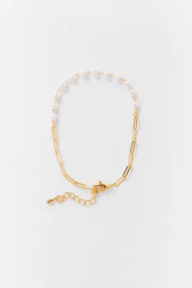 Cove Delicate Pearl Paperclip Bracelet