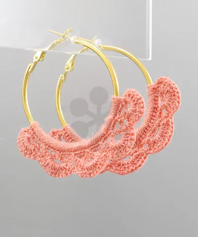 Crochet Hoop Earrings