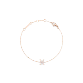 Crystal Zodiac Chain Bracelet Rose Gold