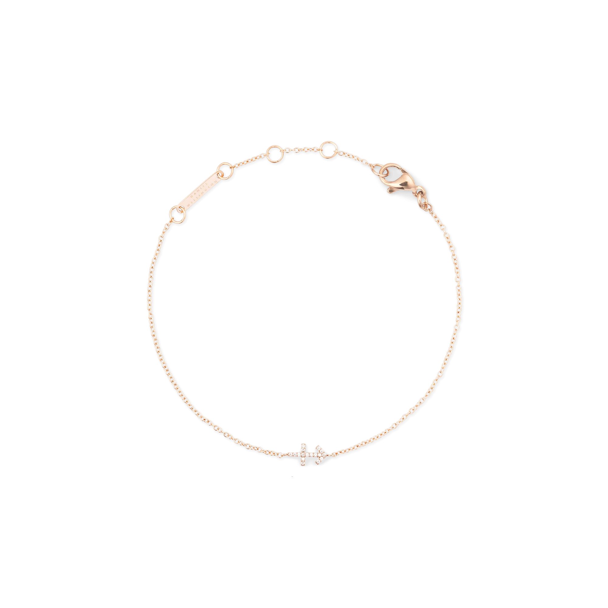 Crystal Zodiac Chain Bracelet Rose Gold