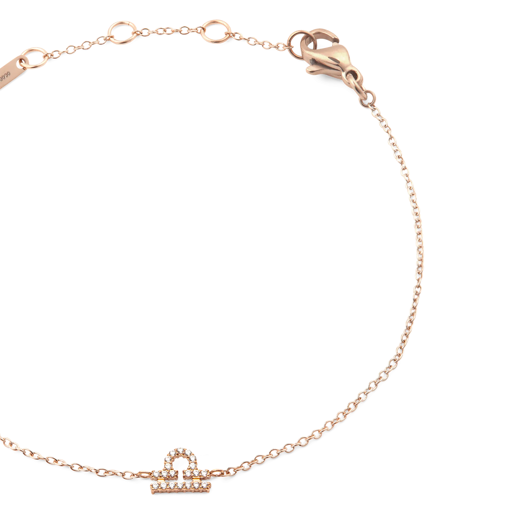 Crystal Zodiac Chain Bracelet Rose Gold