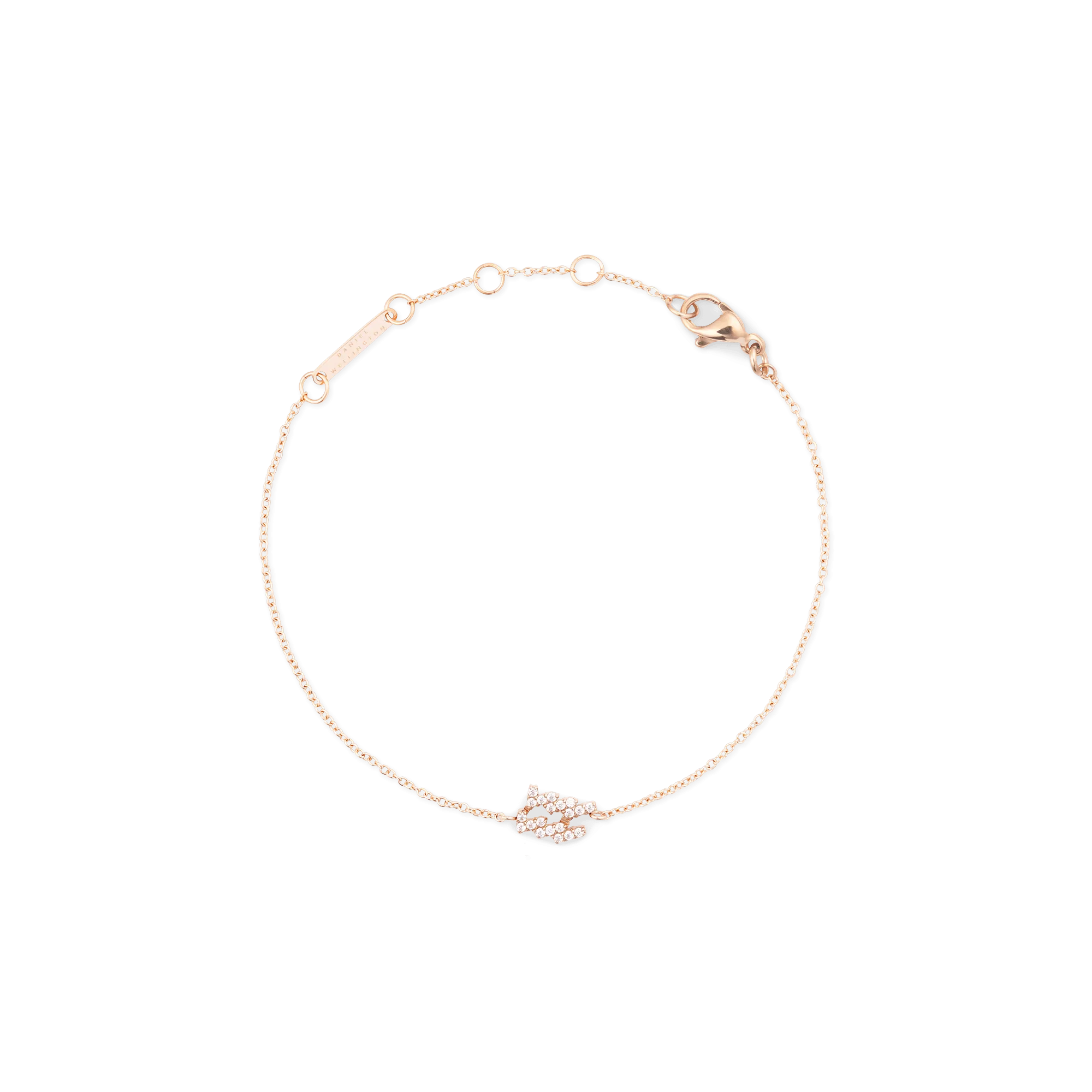 Crystal Zodiac Chain Bracelet Rose Gold