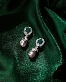 Deepa's Emerald and Baroque Pearl Earrings