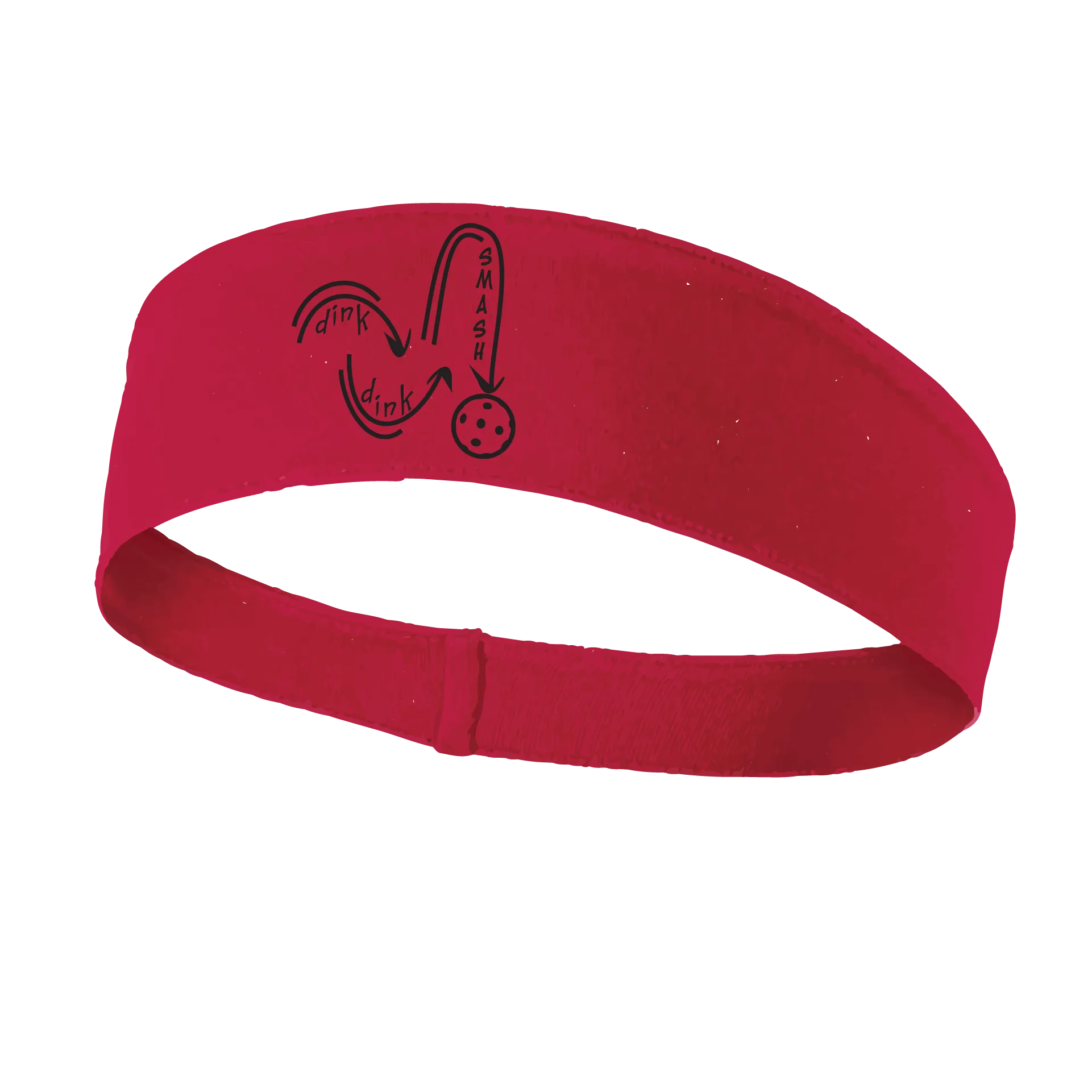 Dink Dink Smash (Black) | Pickleball Headband | 100% Polyester