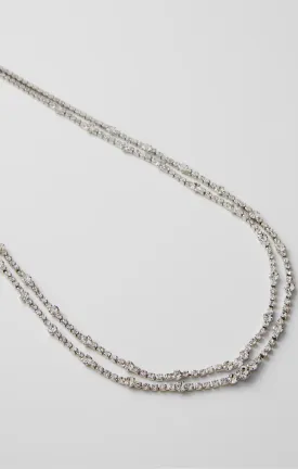 Double Row Diamante Necklace