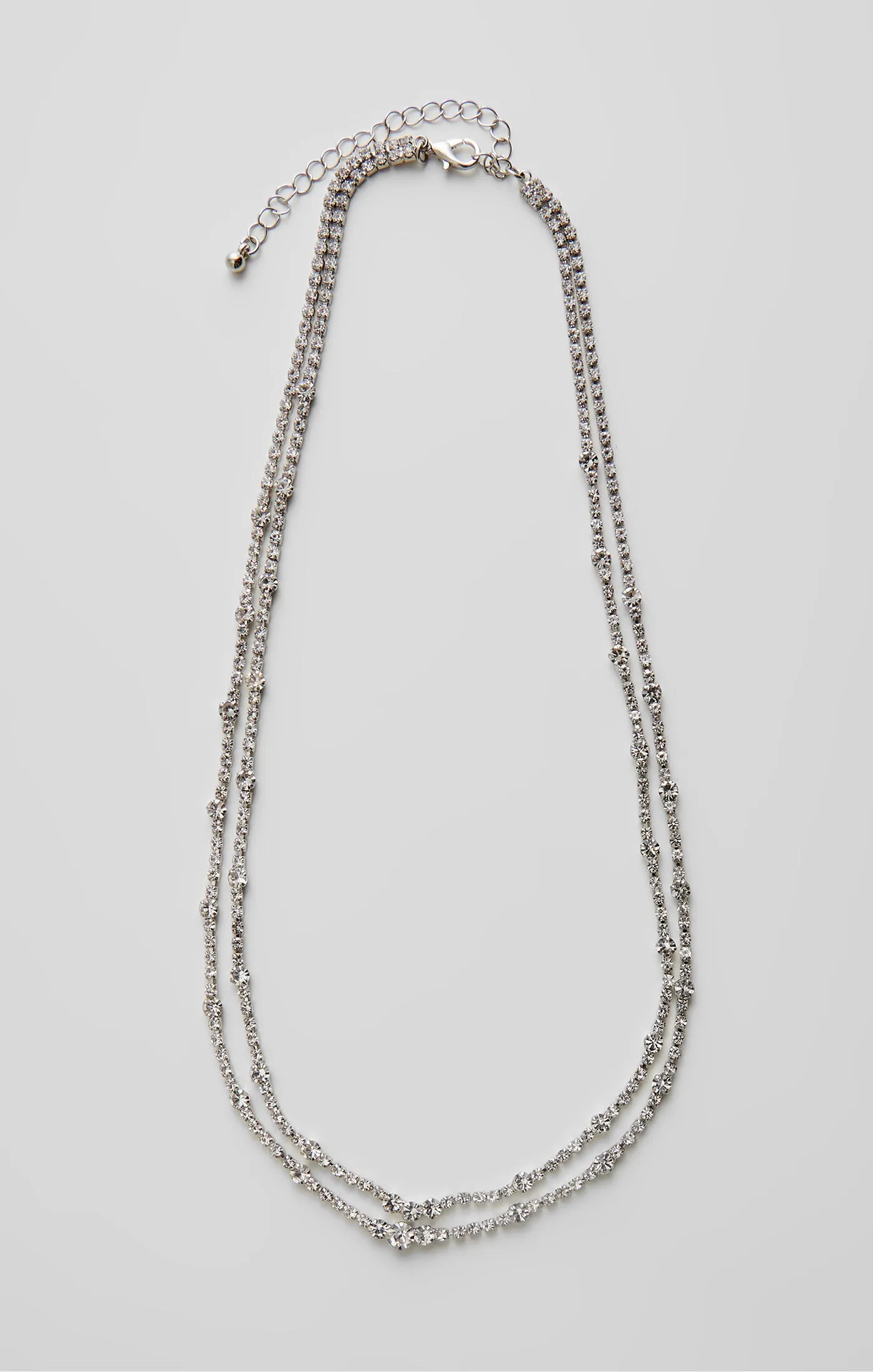 Double Row Diamante Necklace