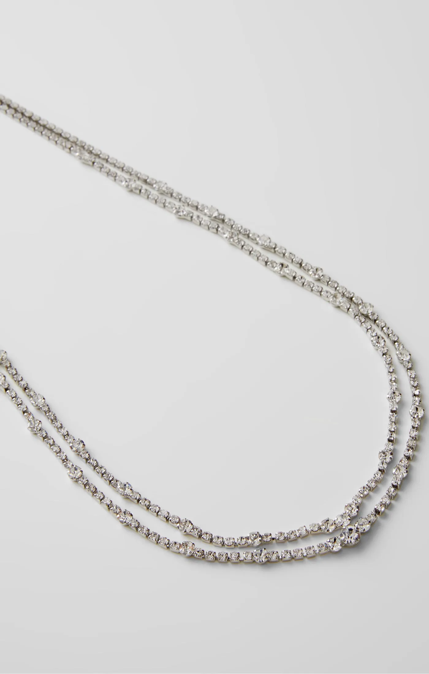 Double Row Diamante Necklace