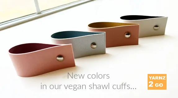 Double sided vegan shawl cuffs