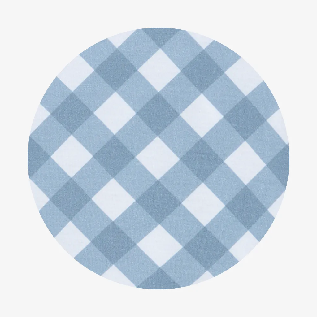 Dusty Blue Gingham Mini Bow Hair Clips