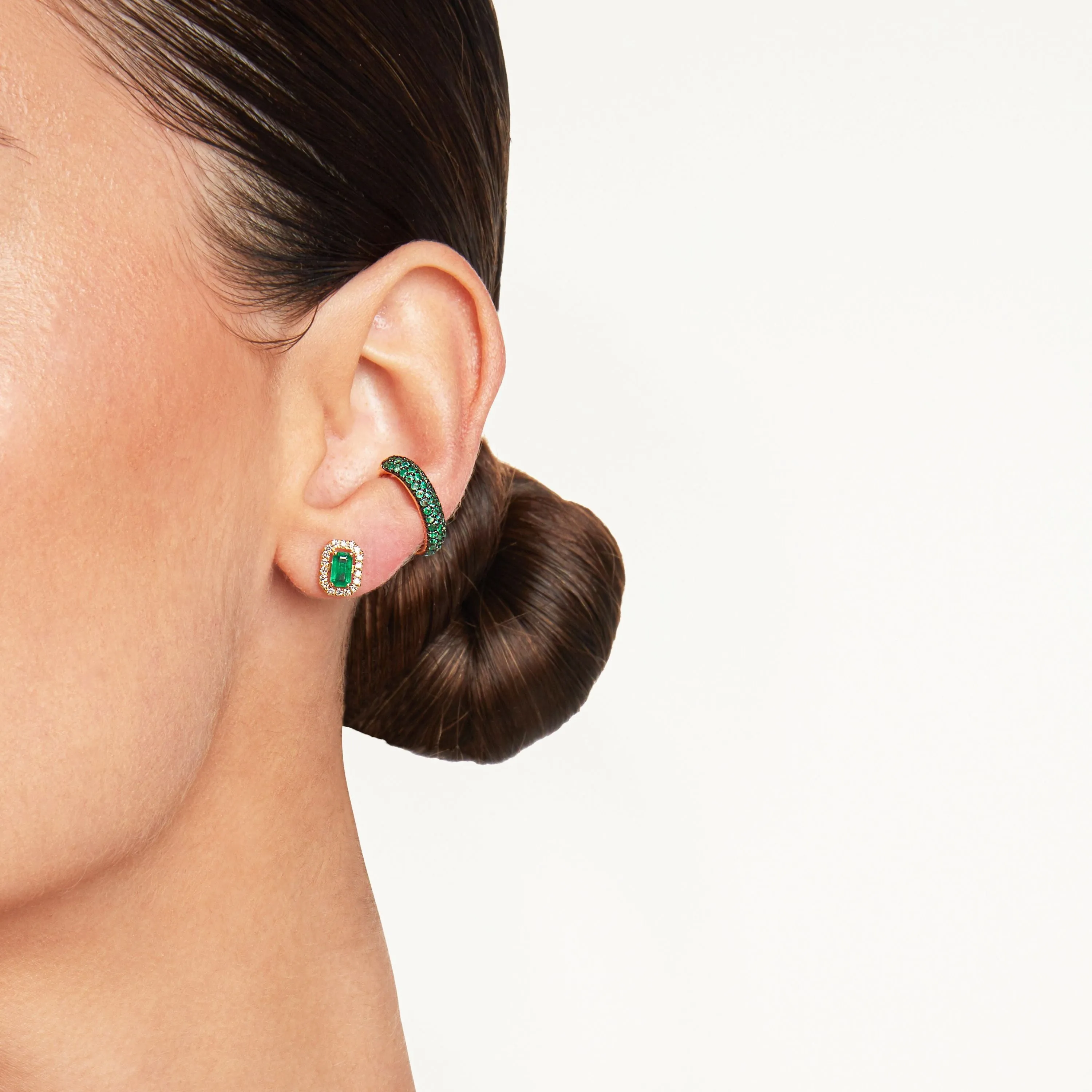 EMERALD JUMBO PAVE EAR CUFF